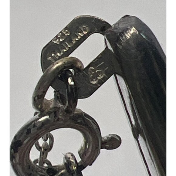 Sterling Silver Angel Hearts Pendant 20" Chain Necklace Marked 925 IBB Thailand - Picture 8 of 11